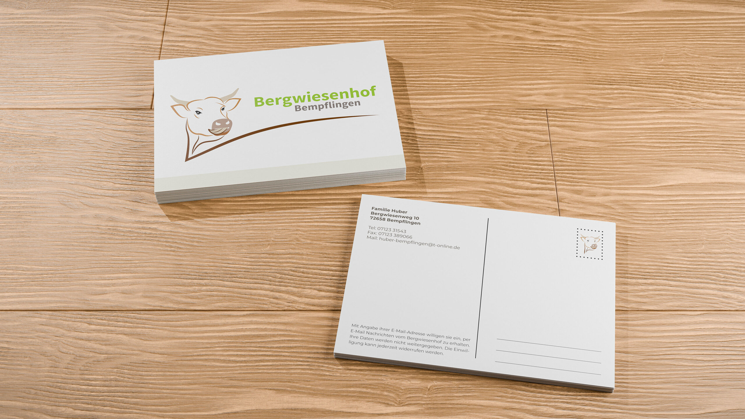 Eine Postkarte für den Bergwiesenhof Bempflingen.